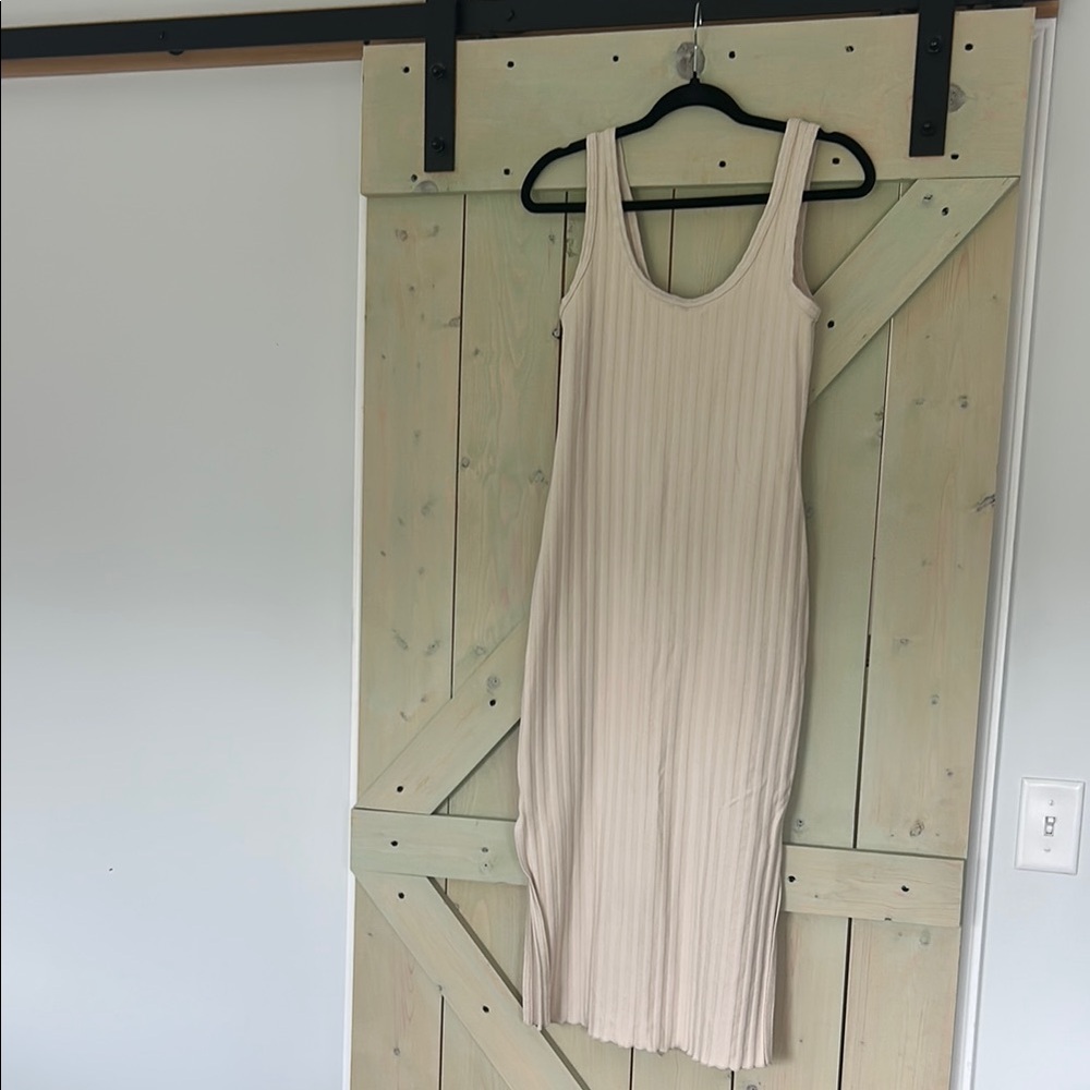 Cream Midi Dress with Timeless Elegance